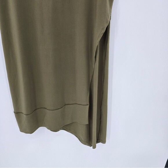 Eva Varro Slinky Tunic Top Asymmetrical Hem Layered Lagenlook Artsy Green - Picture 5 of 14